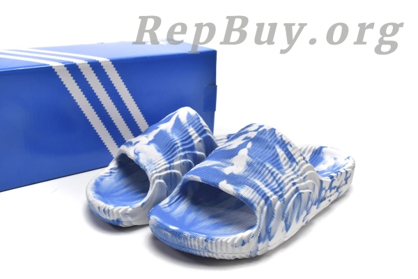 adidas originals Adilette 22 Slides Blue White HP6528 - 图片 3