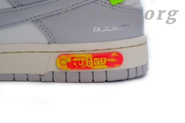 Top Version SB Dunk  Low Off-White Lot 10  DM1602-112 - 图片 5