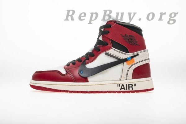 Top Version Nike Air Jordan 1 Retro High Off-White Chicago AA3834-101 - 图片 2