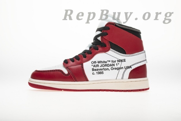Top Version Nike Air Jordan 1 Retro High Off-White Chicago AA3834-101 - 图片 4