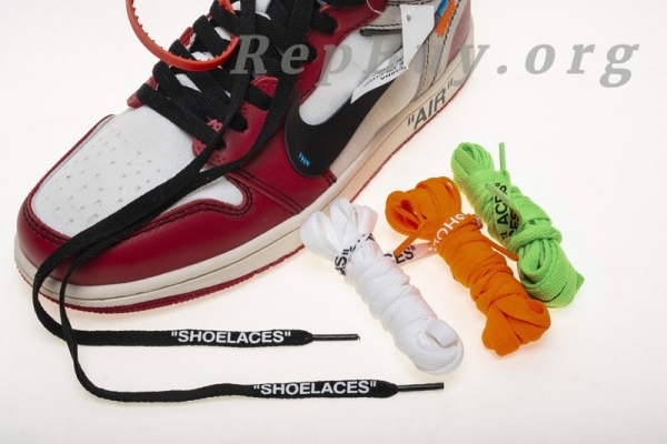 Top Version Nike Air Jordan 1 Retro High Off-White Chicago AA3834-101 - 图片 3