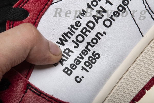 Top Version Nike Air Jordan 1 Retro High Off-White Chicago AA3834-101 - 图片 6
