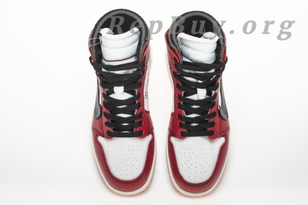 Top Version Nike Air Jordan 1 Retro High Off-White Chicago AA3834-101 - 图片 7