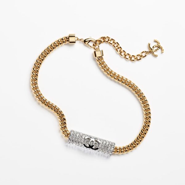 18K CC Diamonds Chain Necklace