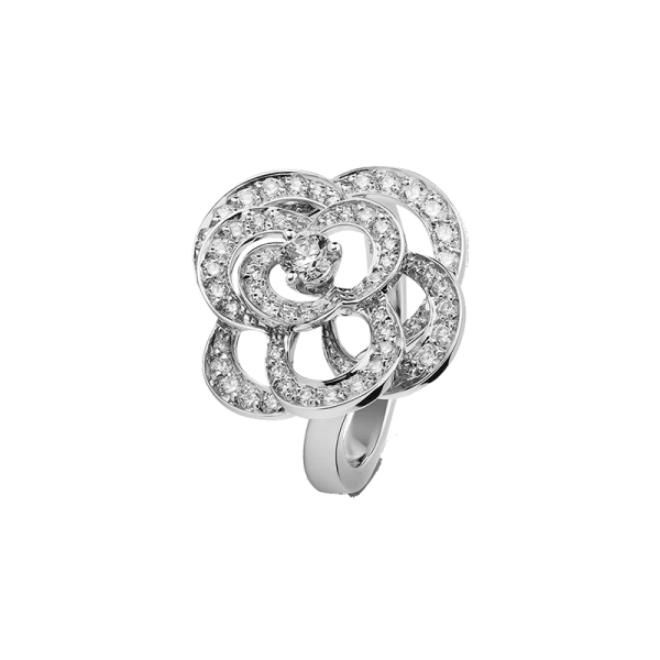 18K CC Fil De Camélia Ring