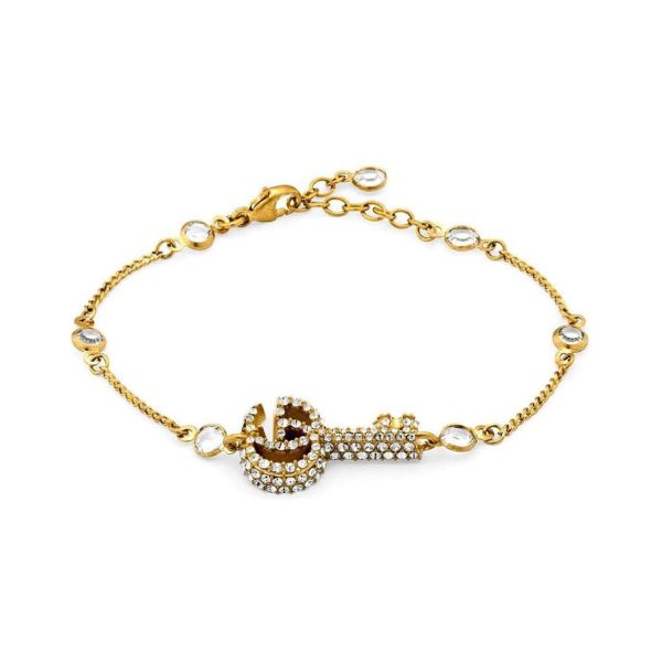 18K Double G Crystal Key Bracelet