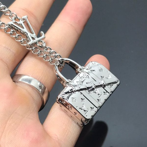 18K Louis Monogram Chain Bag Necklace - 图片 3