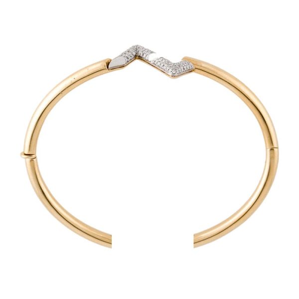 18K Louis Volt Upside Down Diamond Bracelet - 图片 2