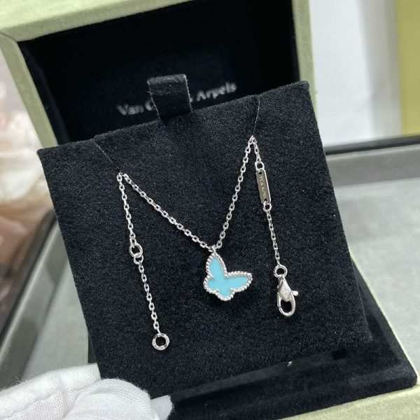 18K Sweet Alhambra Blue Butterfly Necklace - 图片 4