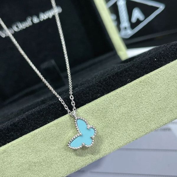 18K Sweet Alhambra Blue Butterfly Necklace - 图片 5
