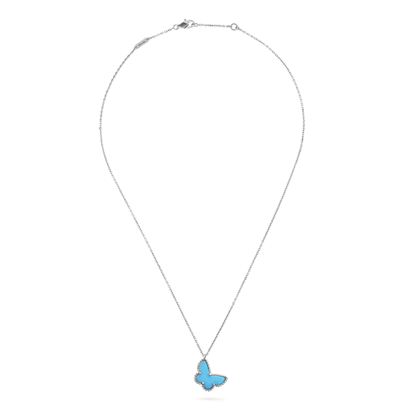 18K Sweet Alhambra Blue Butterfly Necklace - 图片 2