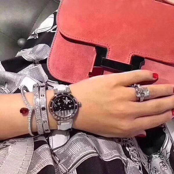 18K Love Diamond-Paved Ceramic Bracelet - 图片 7