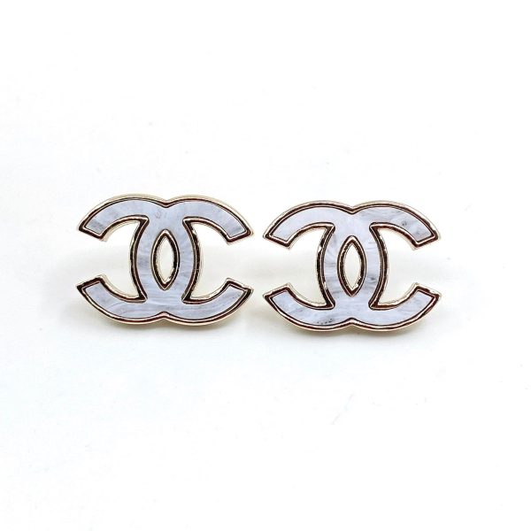 18K CC Marble Earrings