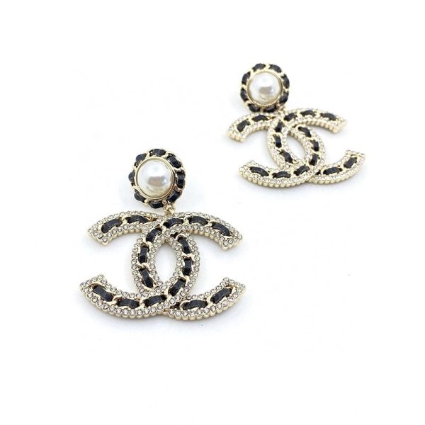 18K CC Pearl Drop Earrings - 图片 3
