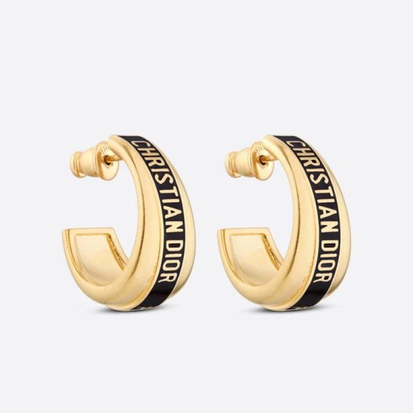 18K CD Code Earrings