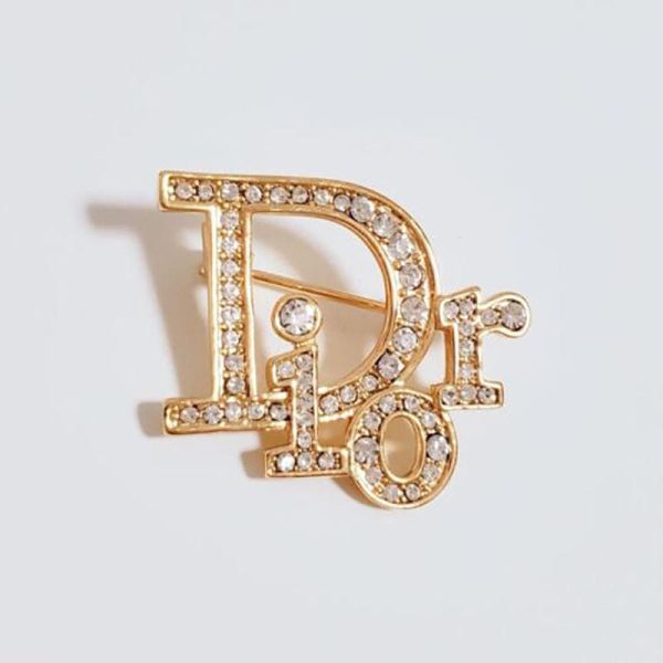 18K CD Rhinestone Vintage Earrings