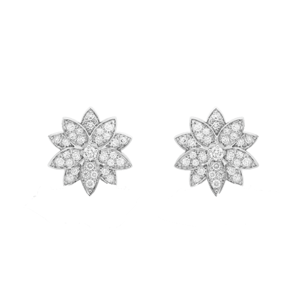 18K Lotus One Flowers Small Earrings