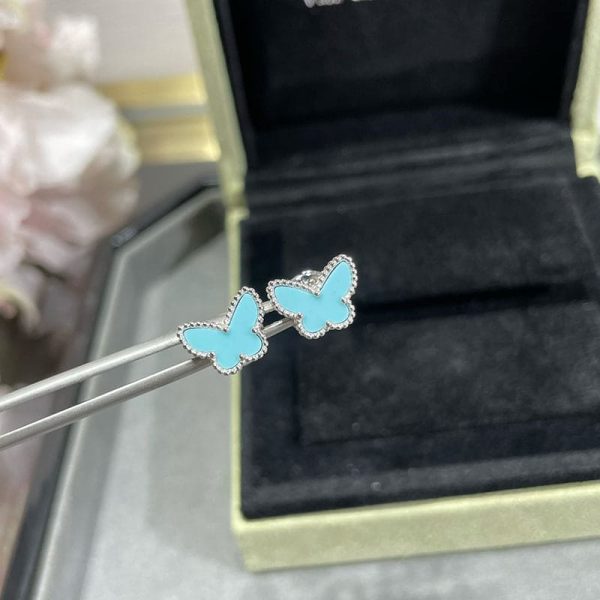 18K Sweet Alhambra Butterfly Stud Earrings - 图片 3
