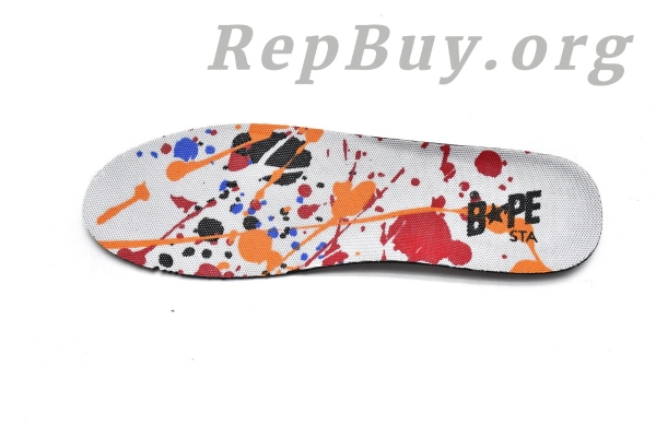 A Bathing Ape Bape Sta Low BLACK/ORANGE/WHITE-MULTI - 图片 7
