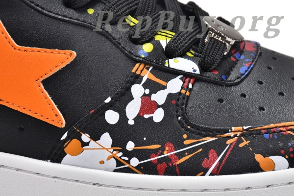 A Bathing Ape Bape Sta Low BLACK/ORANGE/WHITE-MULTI - 图片 14