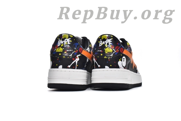 A Bathing Ape Bape Sta Low BLACK/ORANGE/WHITE-MULTI - 图片 19