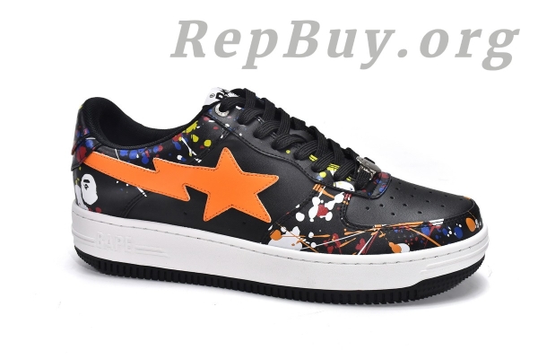 A Bathing Ape Bape Sta Low BLACK/ORANGE/WHITE-MULTI - 图片 13