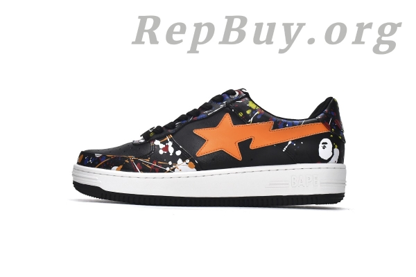 A Bathing Ape Bape Sta Low BLACK/ORANGE/WHITE-MULTI - 图片 21