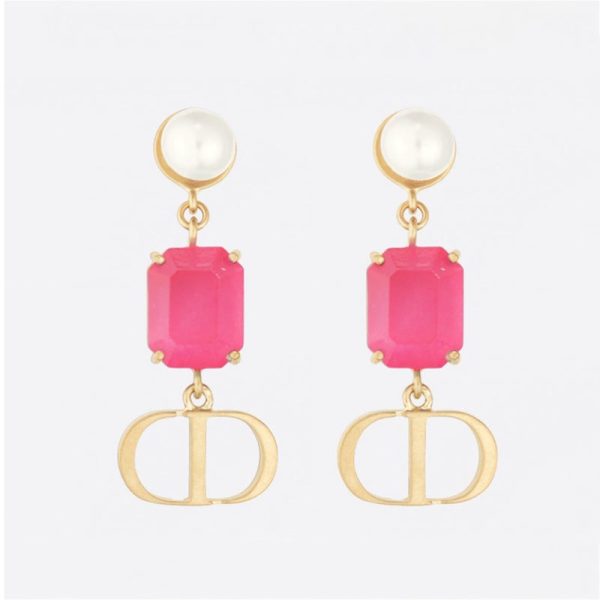 18K Petit CD Crystal Earrings