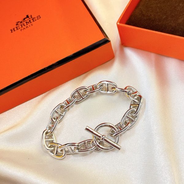 18K Chaîne D'ancre Enchaînée H Bracelet - 图片 4