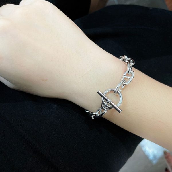 18K Chaîne D'ancre Enchaînée H Bracelet - 图片 2