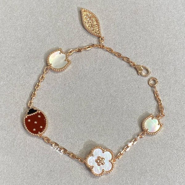 18K Lucky Spring Five Motifs Clover Bracelet - 图片 2