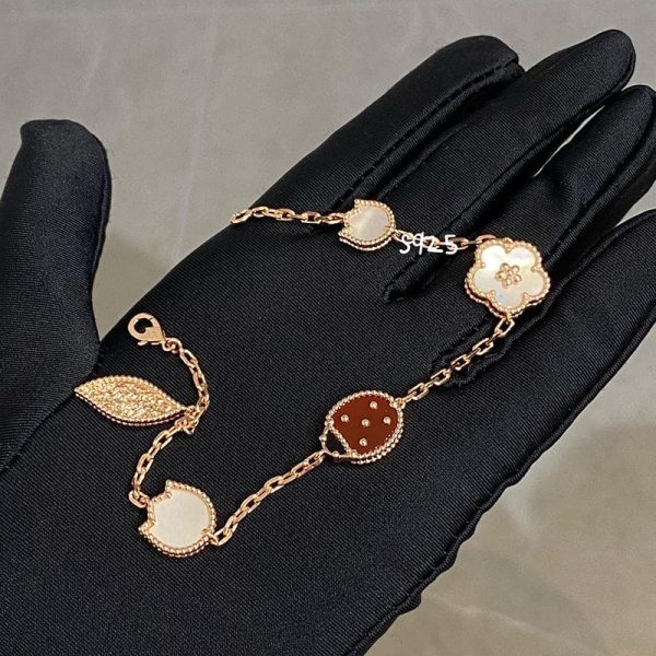 18K Lucky Spring Five Motifs Clover Bracelet - 图片 6