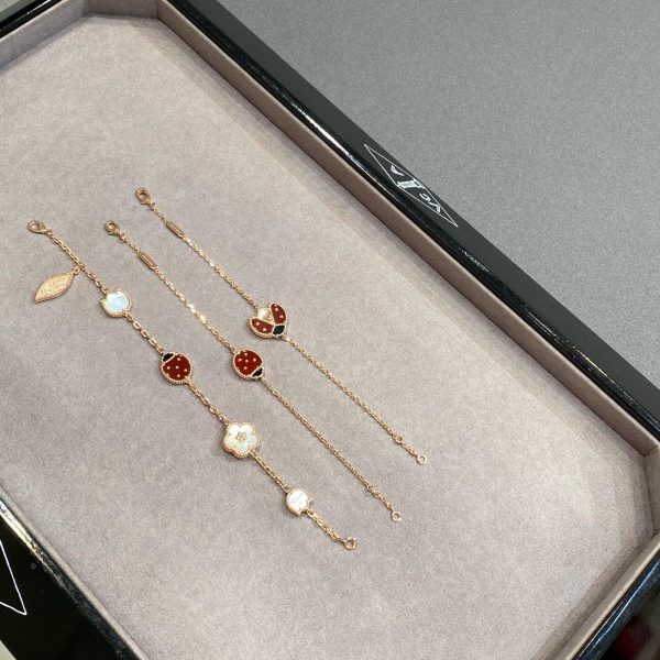 18K Lucky Spring Five Motifs Clover Bracelet - 图片 7