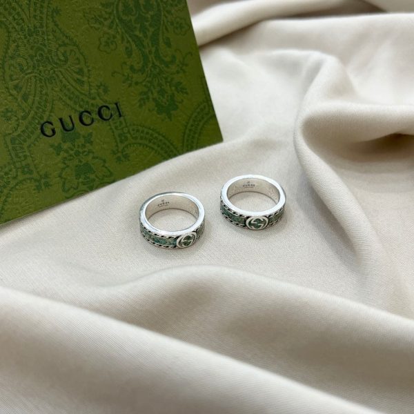 Double G Interlocking G Turquoise Ring - Image 10