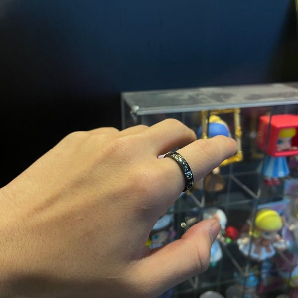 18K Double G Icon Black Corundum Ring - 图片 9