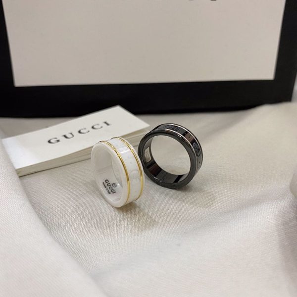 18K Double G Icon White Zirconia Ring - 图片 9