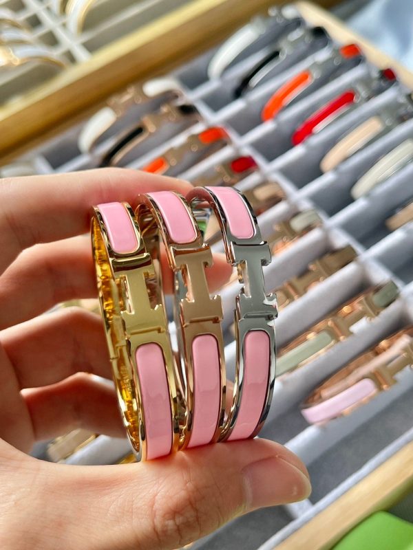 18K Clic H Pink Bracelet - 图片 2