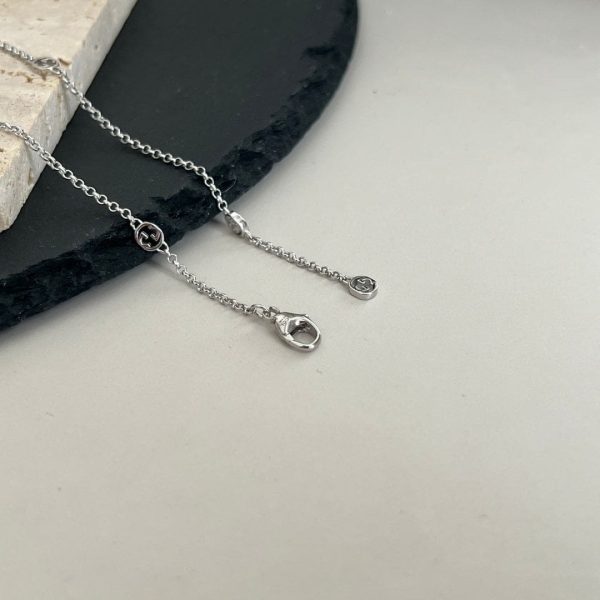 Double G Interlocking G Heart Lightning Charm Necklace - Image 5