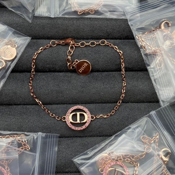 18K Petit CD Pink Crystals Bracelet - 图片 4