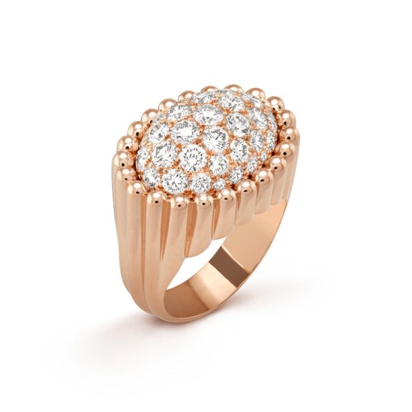 18K Perlée Diamond Ring - 图片 2