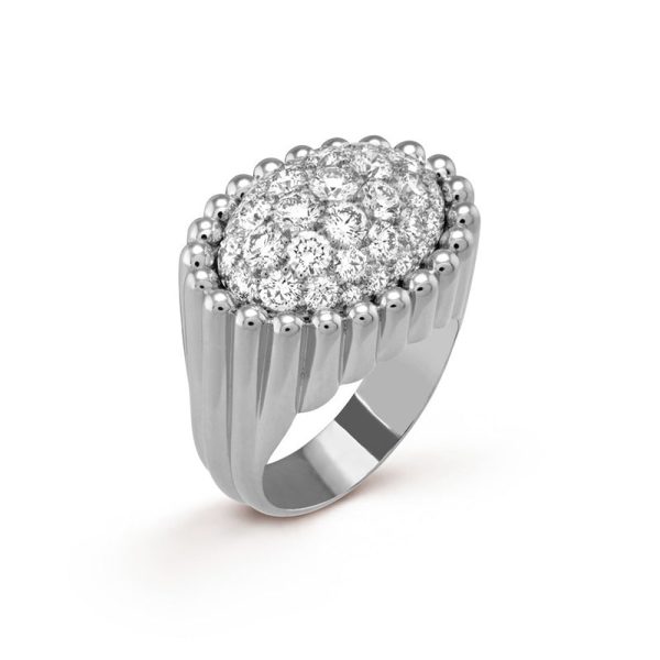 18K Perlée Diamond Ring - 图片 3