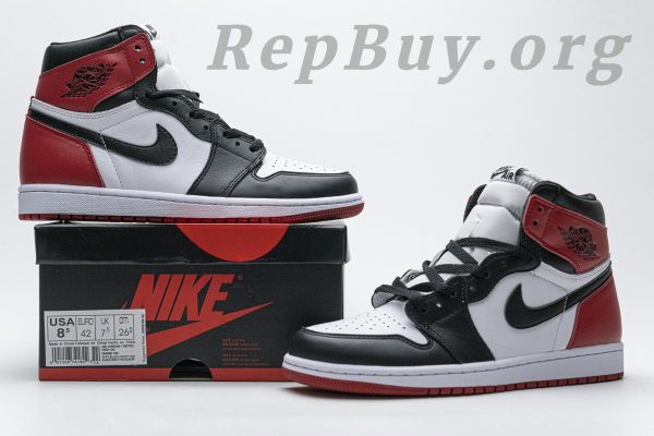 Top Version Jordan 1 Retro Black Toe (2016) 555088-125 - 图片 24