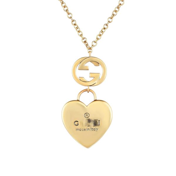 18K Double G Heart Pendant Necklace