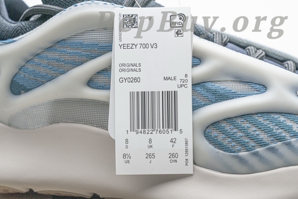 Top Version adidas Yeezy 700 V3 Kyanite GY0260 - 图片 25