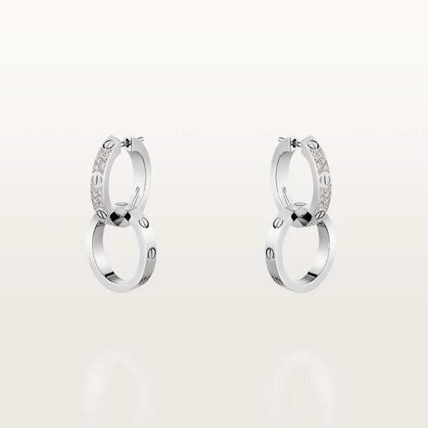 18K Love Pave Diamond Earrings - 图片 3