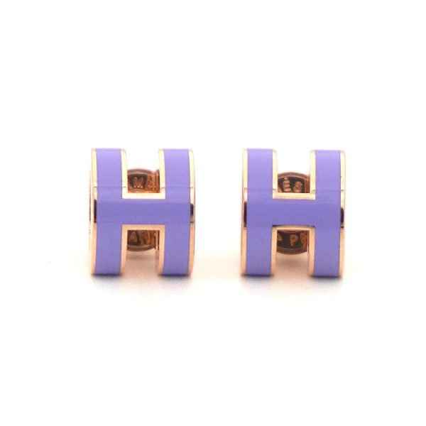 18K Mini Pop H Purple Earrings - 图片 3