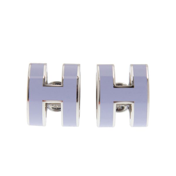 18K Mini Pop H Purple Earrings - 图片 2