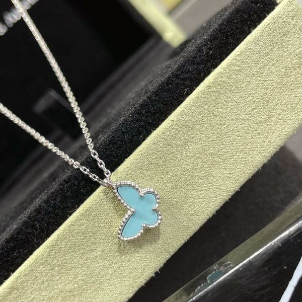 18K Sweet Alhambra Blue Butterfly Necklace - 图片 3