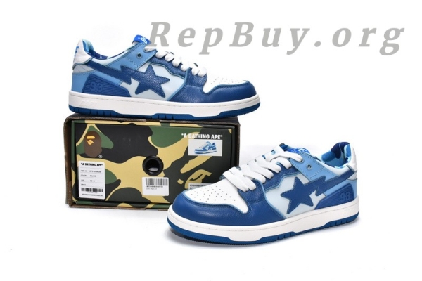 A Bathing Ape Bape SK8 Sta ABC Camo Blue 1G70-109-0026 - 图片 18