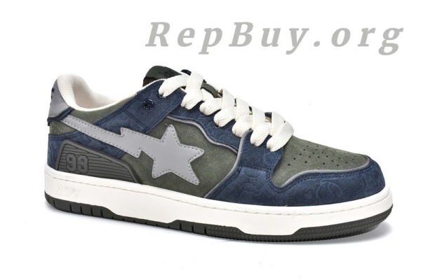 A Bathing Ape Bape Sk8 Sta Low Dark Blue Gray 1G70-109-0010 - 图片 10